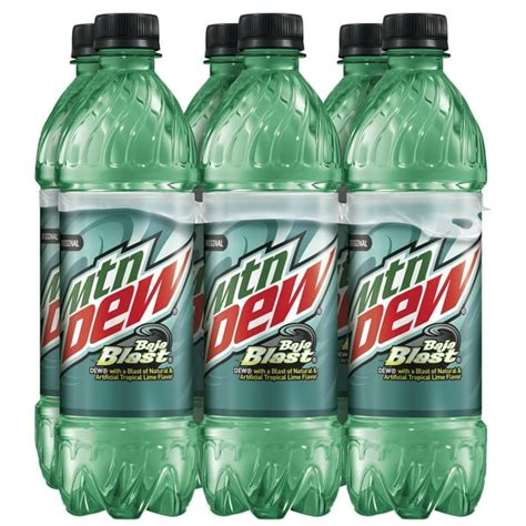 Mtn Dew Baja Blast, 16.9 oz Bottles, 6 Count - Walmart.com - Walmart.com