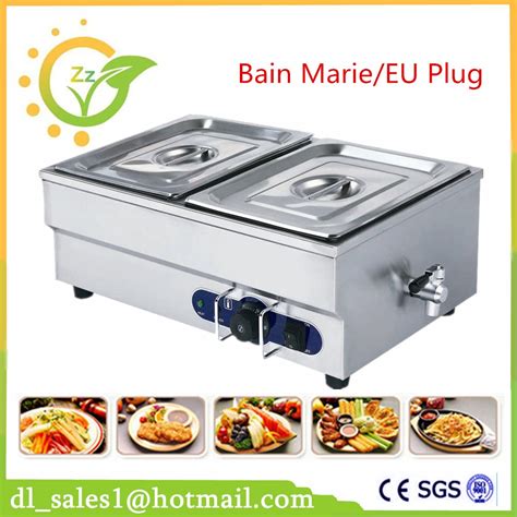 Commercial 2 Pans Bain Marie Food Warmer Countertop Soup Warmer Bain Marie Stainless Steel ...