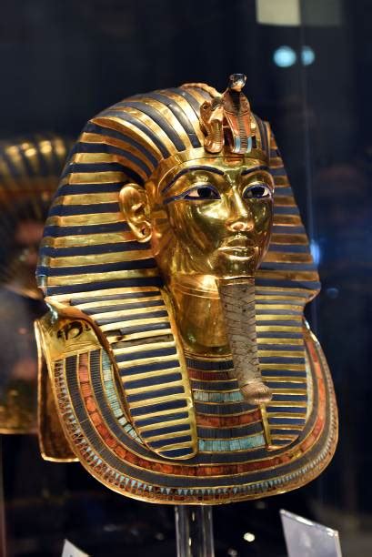 The golden mask of legendary Egyptian boy king Tutankhamun is displayed at the Egyptian Museum ...