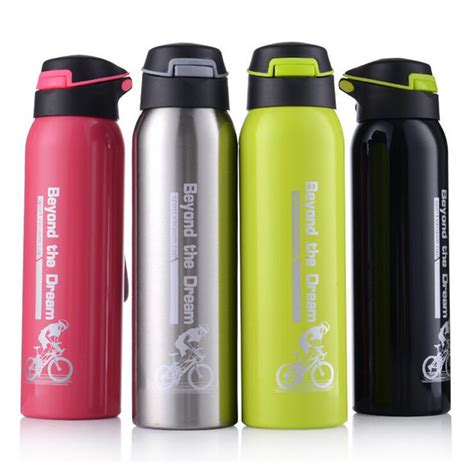 Portable 304 Stainless Steel 500ML Drink Water Bottle Insulated With Straw Water Bottle ...