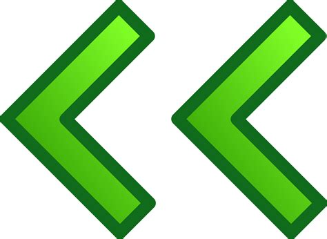Clipart - green double arrows set