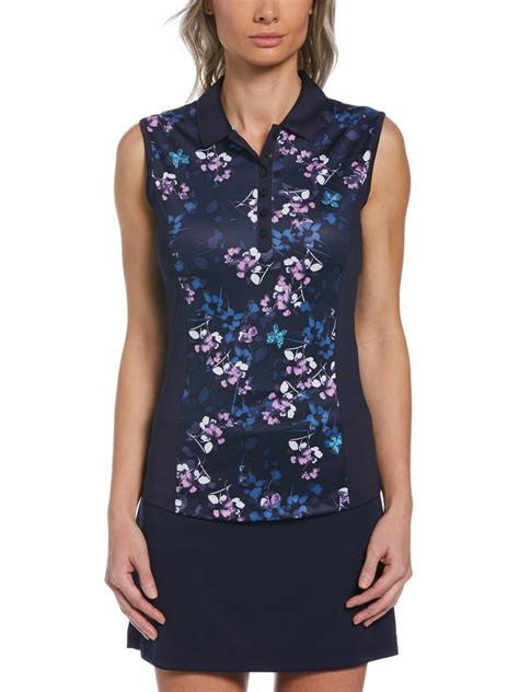 Callaway Apparel Butterfly Floral Printed Golf Polo in Blue | Lyst