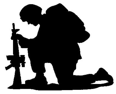 Silhouette Of Soldier Praying at GetDrawings | Free download