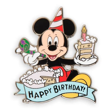 Mickey Mouse Happy Birthday Pin | shopDisney | Happy birthday disney, Happy birthday mickey ...