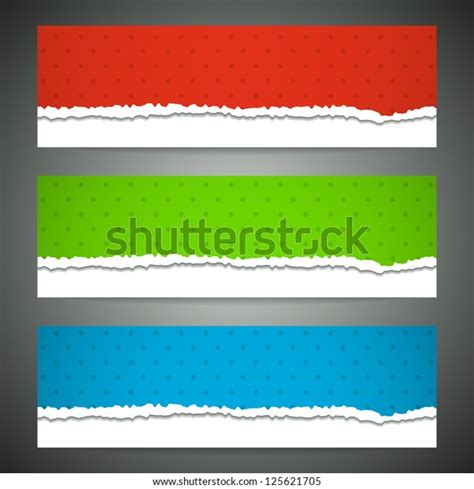 Set Banner Texture Torn Paper Vector Stock Vector (Royalty Free) 125621705 | Shutterstock