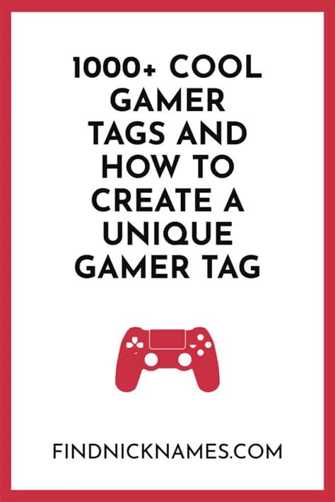 1000+ Cool Gamer Tags and How to Create a Unique Gamer Tag — Find Nicknames