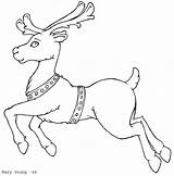 Reindeer Coloring Page Printable sketch template