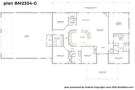 BM2334-Barndominium - Buildmax House Plans | Barn homes floor plans ...