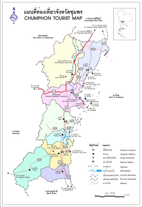 Map of Chumphon and Nearby Beaches - Teknomadics Adventure Travel