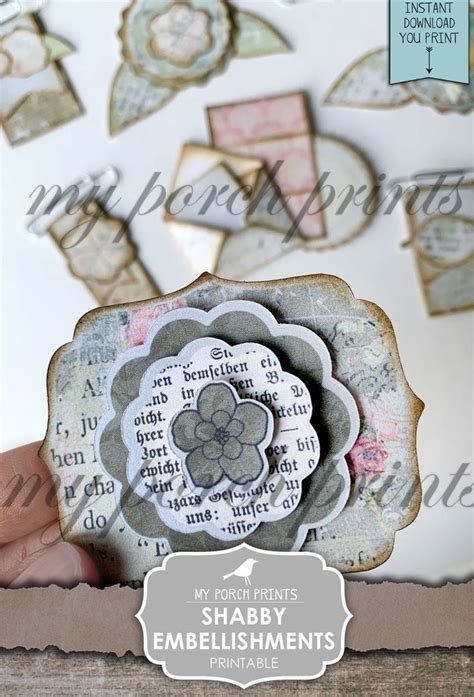 Junk Journal, Embellishments, Shabby, Chic, Tags, Shapes, Digi Kit, Paperclip, Ephemera, My ...