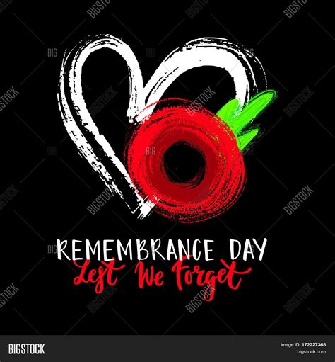 Remembrance Day Poppy Vector & Photo (Free Trial) | Bigstock