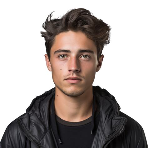 AI generated Portrait of a young man clip art 40216249 PNG