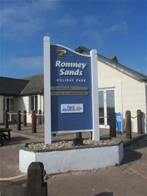 Romney Sands entrance sign in front of the Tavern - Picture of Romney Sands Holiday Park - Park ...