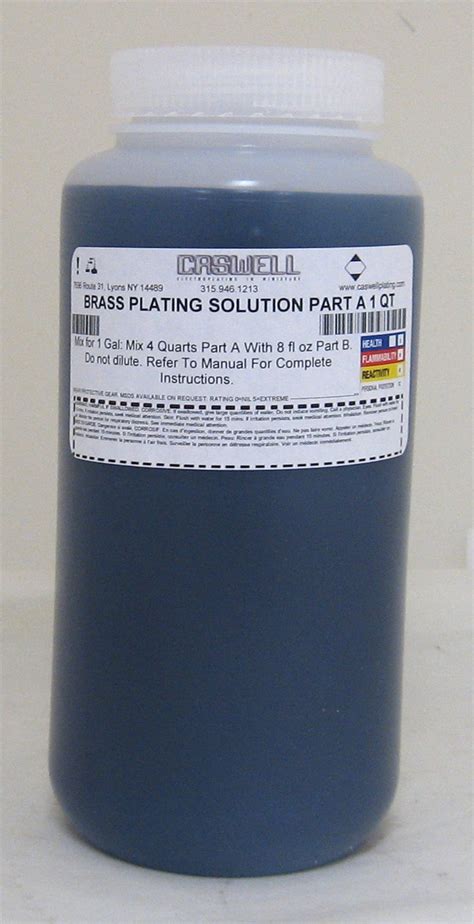 BRASS PLATING SOLUTION PART A 1 QT - Caswell Inc