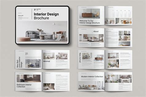 Digital Interior Design Brochure Layout Landscape - Design Cuts