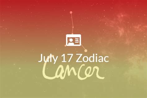 July 17 Zodiac Sign Full Horoscope And Personality