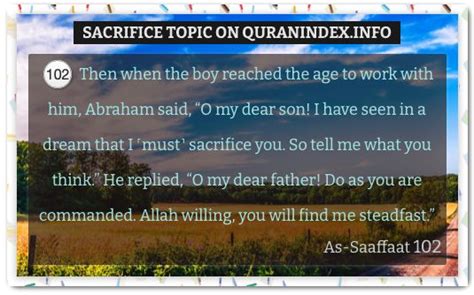 Search Sacrifice Topic in Quran Surahs, Verses and Islam | Quran Index ...