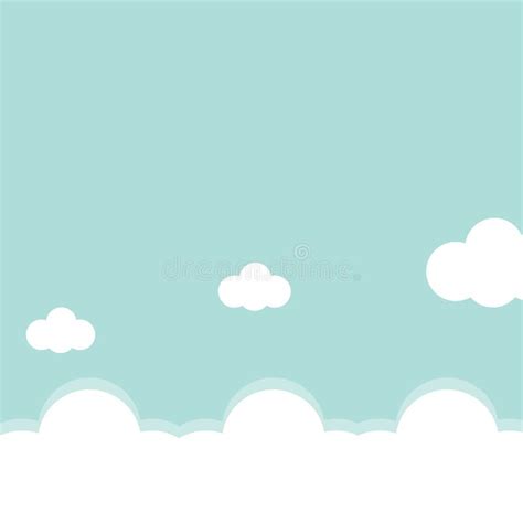 Sky Clouds Background Cartoon Concept Design, Vector Stock Vector ...