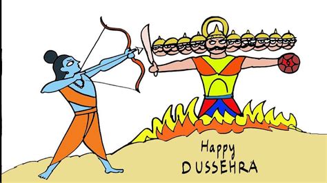 Happy Dussehra Drawing How To Draw Dussehra Dussehra Festival | Images ...