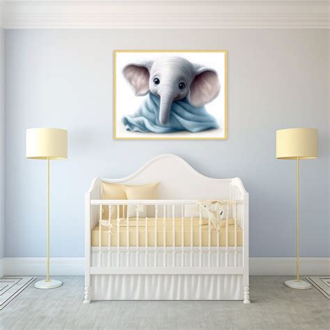 Printable Wall Art, Elephant Nursery Decor, Jungle Nursery Theme, Elephant Baby Shower Art, Baby ...