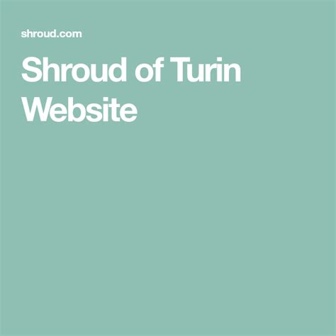 Shroud of Turin Website