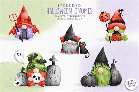 Halloween Gnome Clipart Halloween Clipart Gnome Halloween - Etsy