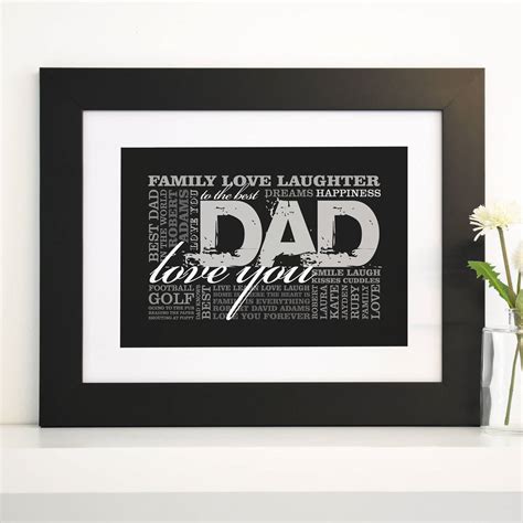 Personalised Dad Word Art Print By Cherry Pete | notonthehighstreet.com