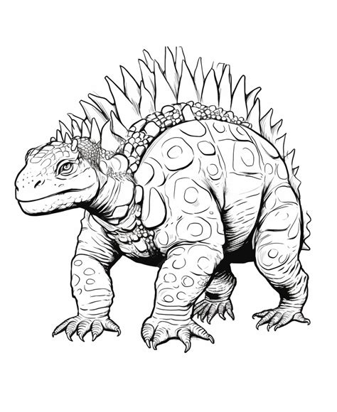 Premium AI Image | A drawing of a dinosaur with spikes on its head ...