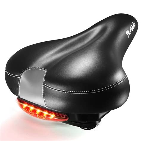 Most Comfortable Bike Seat ProVelo for Men Women â€“ Rear LED Taillight Memory Foam Cushion ...