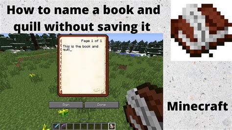 Minecraft Book And Quill