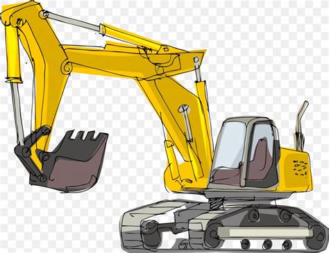 Cartoon Excavator Architectural Engineering, PNG, 3172x2445px, Car ...