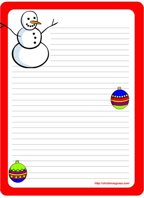 Free printable Letter pad Christmas Stationery with Santa