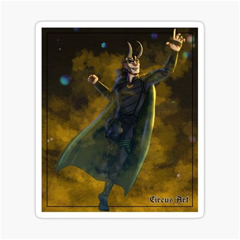 "Loki" Sticker for Sale by CircusArt | Redbubble