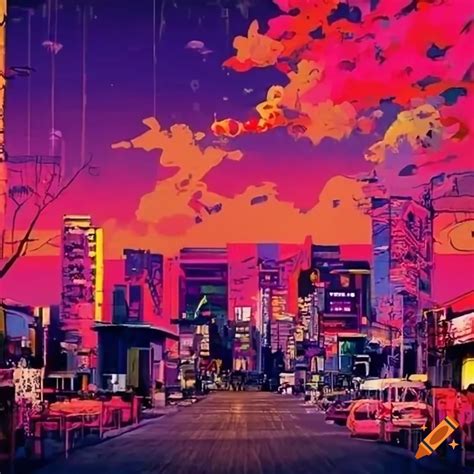 Nostalgic japanese city pop album cover art