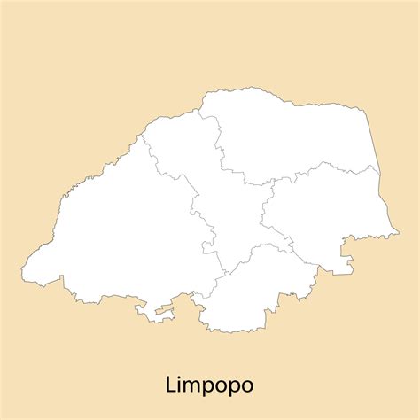 High Quality map of Limpopo is a region of South Africa 21829514 Vector ...