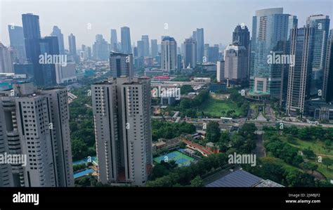 Aerial View of Jakarta Downtown Skyline with High-Rise Buildings at Noon Stock Photo - Alamy