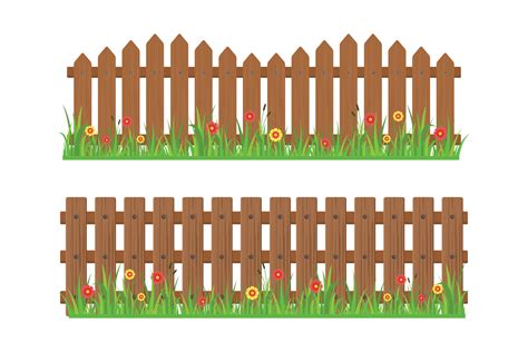 wooden fence and grass vector design 11651421 Vector Art at Vecteezy