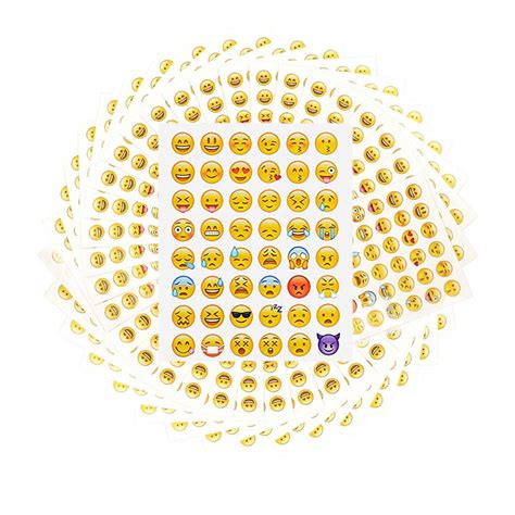 Buy 100 Sheet Emoji Stickers Smile Emoticons Stickers Most Popular ...