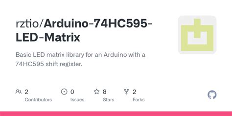 GitHub - rztio/Arduino-74HC595-LED-Matrix: Basic LED matrix library for an Arduino with a ...