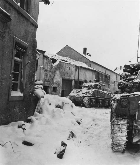 US M4 Sherman Tanks Battle of the Bulge January 1945 | World War Photos