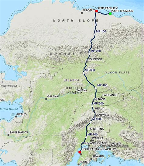 Alaska Natural Gas Pipeline Map