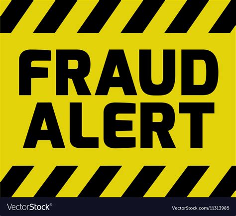 Fraud alert sign Royalty Free Vector Image - VectorStock