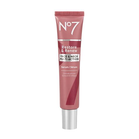 No7 Restore & Renew Multi Action Anti-Aging Face & Neck Serum with ...