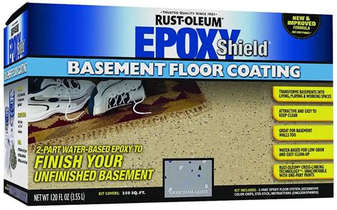 Rust-Oleum 203007 Epoxy Shield Gray Satin Epoxy Basement Floor Coating Kit (020066112820-1)