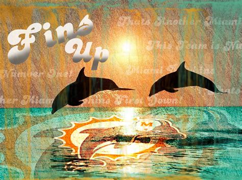 Alex T Design: Fins-Up_Miami Dolphins Poster