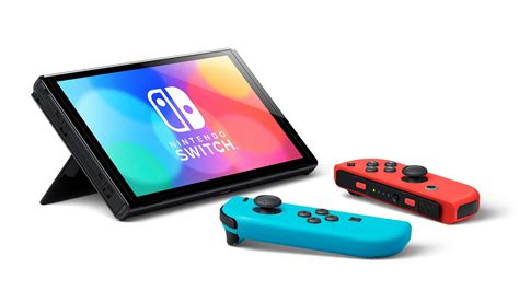 Nintendo Switch OLED with Blue and Red Joy-Con