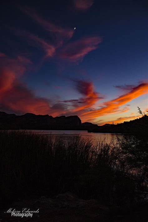 Saguaro Lake Sunset Photograph by Melissa Edwards - Fine Art America