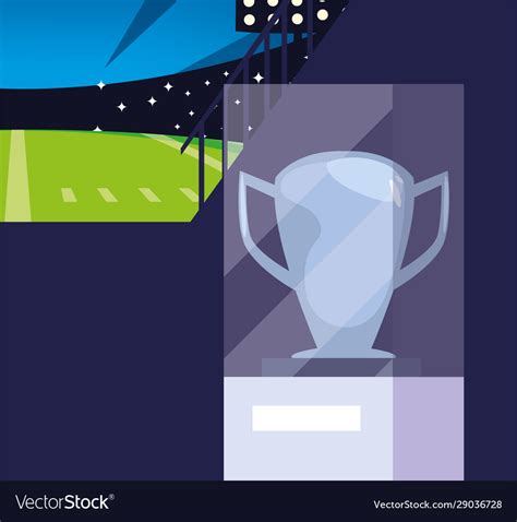 Super bowl trophy design Royalty Free Vector Image