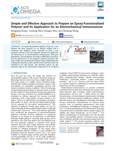 (PDF) Simple and Effective Approach to Prepare an Epoxy-Functionalized ...