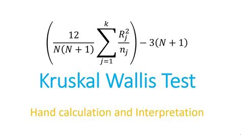 Kruskal Wallis Test Equation - Bilder